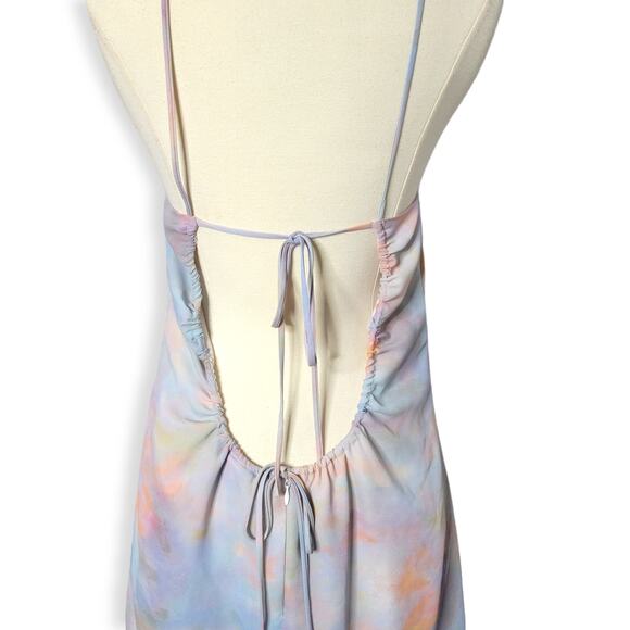Skyler & Madison "Molly" Pastel Cloud Open Back Mini Dress Size Large - Picture 11 of 15